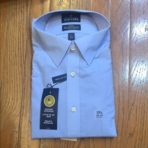 Stafford Blue Dress Shirt Classic Formal Wear